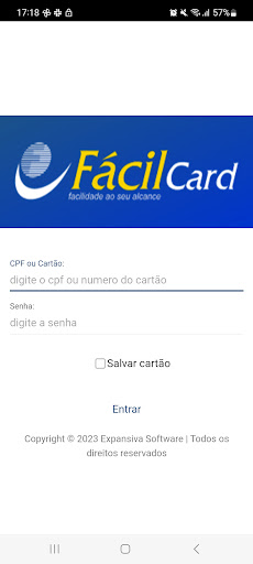 Android application Facil Card screenshort