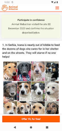 Animal Webaction Screen 3
