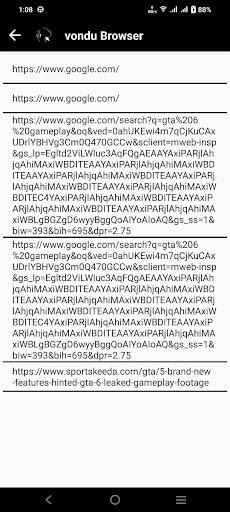 Android application vondu Browser screenshort
