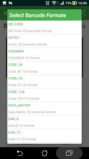 Barcode reader Screen 3