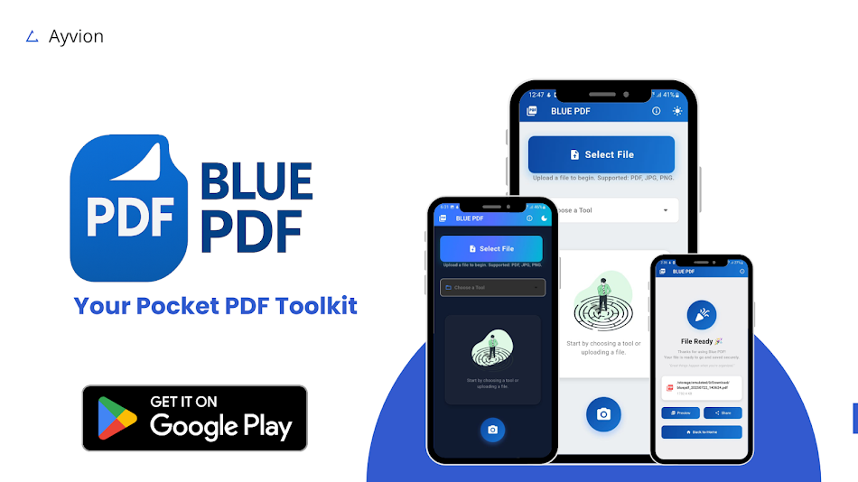 #1. Blue PDF - PDF Maker Tools (Android) Ved: Ayvion