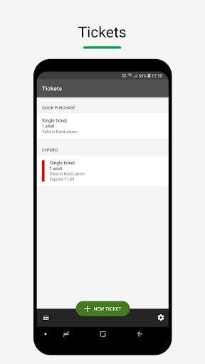 Android application Kolumbus Billett screenshort