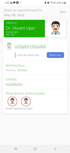 UniQare Hospital Screen 3