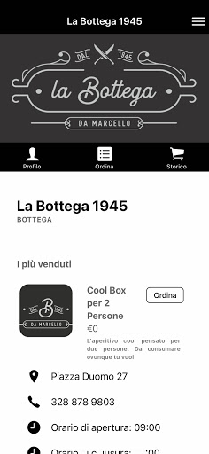 Android application La Bottega 1945 screenshort