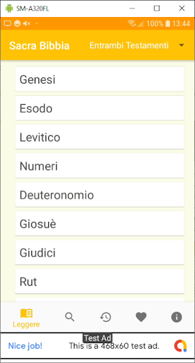 Android application La Sacra Bibbia screenshort