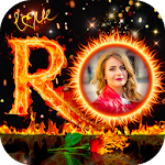 Cover Image of Tải xuống Fire Text Photo Frame  APK