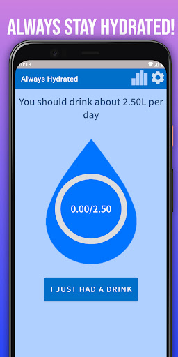 Android application Always Hydrated screenshort