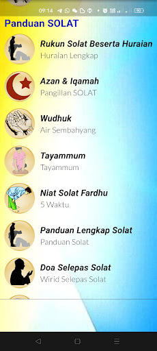 Panduan SOLAT & Arah QIBLAT Screen 3