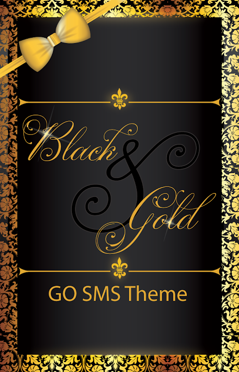 Black and Gold GOSMS PRO Theme - 1 - (Android)