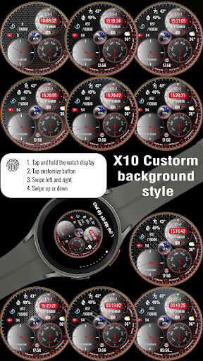 N-SPORT333 RedCircle WatchFace screenshot 3