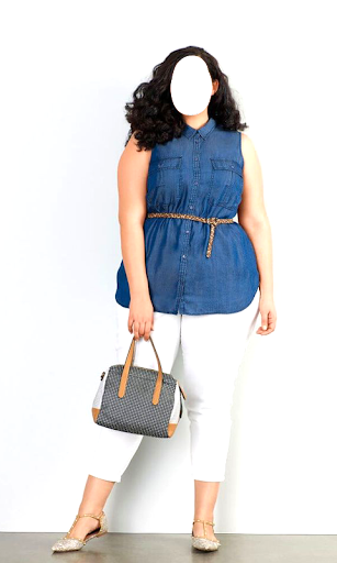 Android application Plus Size Jeans Photo Suit screenshort