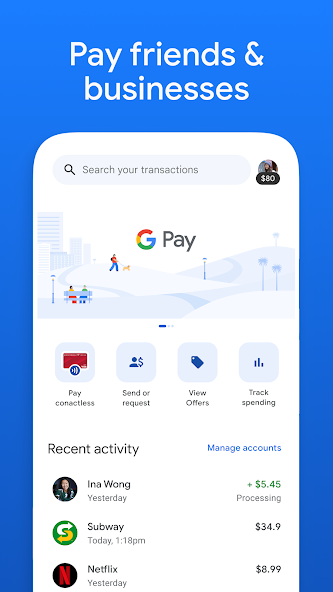 Google Pay: Save and Pay banner