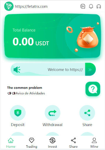 Android application LetaTRX - Bitcoin Cloud Mining screenshort