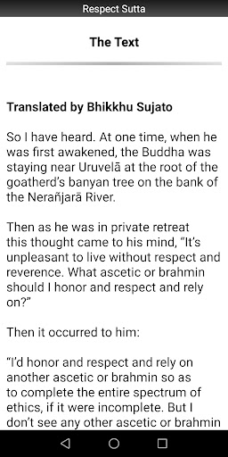 Respect Sutta - Buddhism Screen 2