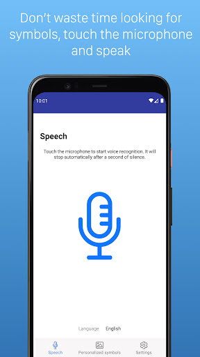 Android application Speech To Symbol screenshort