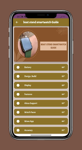 Android application boat xtend smart watch Guide screenshort
