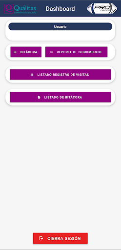 Android application QVisitas Gestor screenshort