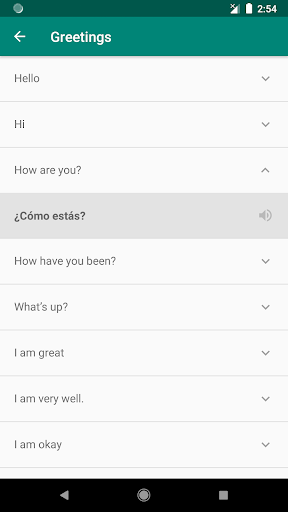 Learn Spanish offline Screen 3