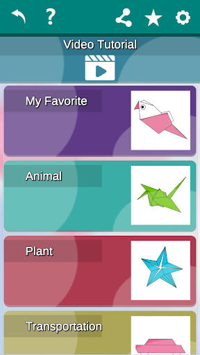Android application Origami Video&Pic&Text Guide screenshort