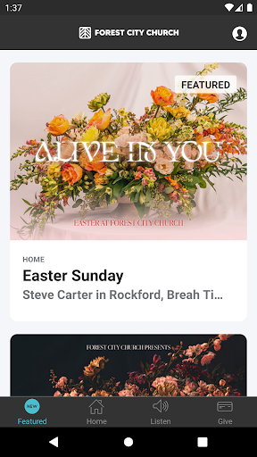 Android application Forest City Church screenshort