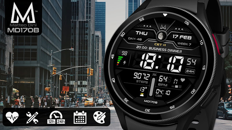 MD170B: Digital watch face - New - (Android)