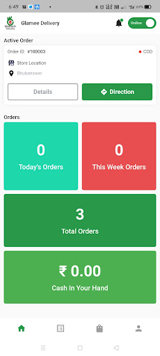 Glamee - Delivery boy app Screen 2