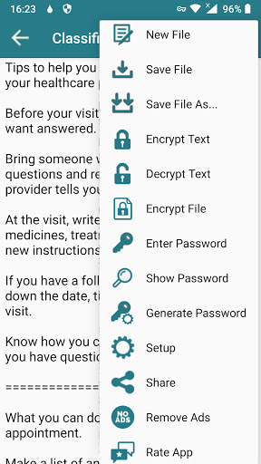 Classified! - Encrypt All Data Screen 2