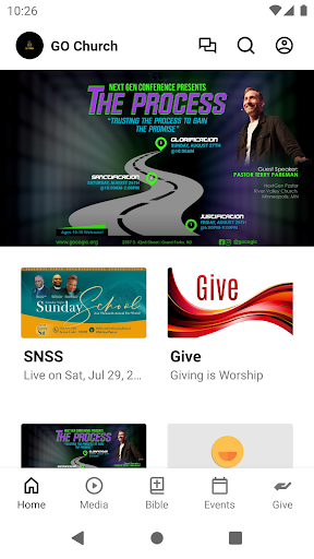 Android application We Are GO Church screenshort