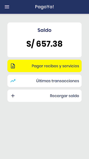 Android application Agente PagaYa screenshort