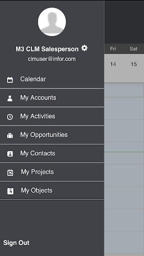Infor M3 CLM Cloud Screen 2