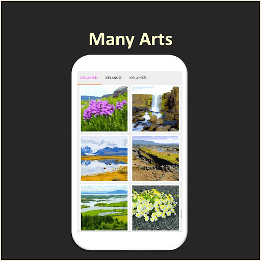 Android application Color by Number - iceland screenshort