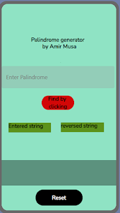 Palindrome recogniser by Amir