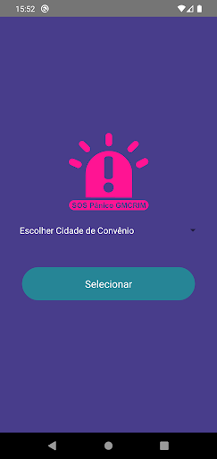 Android application SOS Pânico GMCRIM screenshort