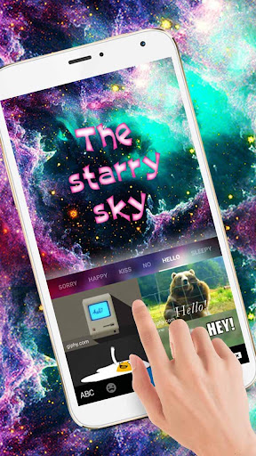 Starry Space Keyboard Theme Screen 2