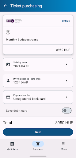 Mobiljegy for public transport Screenshot 3 - AppWisp.com