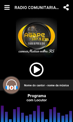 Android application RÁDIO COMUNITÁRIA AGAPE FM screenshort