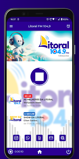 Android application Litoral FM 104,9 - Turiaçu/MA screenshort