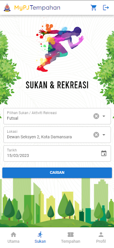 Android application MyPJ Tempahan screenshort