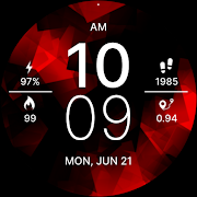 Red Sporty Deluxe Watch Face