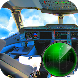 Plane flight simulator 3D icon