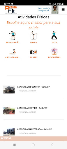 AcessaFit v2.0.2 Screen 2