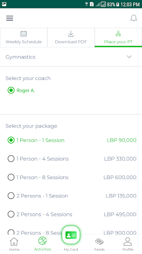 Android application Alyarz Leisure Club screenshort
