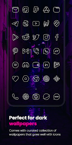 Vera Outline White Icon Pack APK v4.8.2 (Patched)