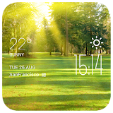 sunny weather widget/clock icon