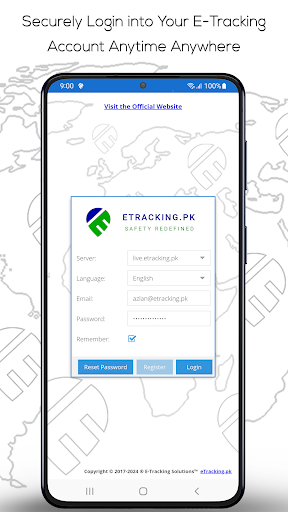 Android application E-Tracking - Live View Tracker screenshort