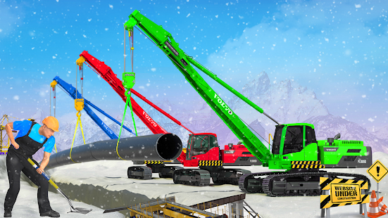Grand Snow Excavator Simulator :Road Construction Varies with device screenshots 10