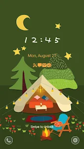 Cosy Camping Night - Wallpaper