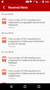 MMTS Train Timings Screenshot