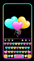 screenshot of Love Balloons Keyboard Theme