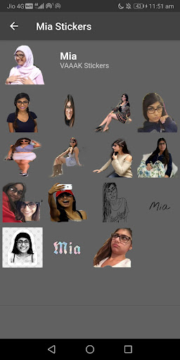 Mia Khalifa WAStickers Screen 2